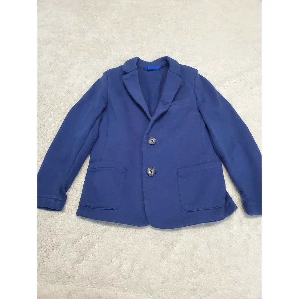 Mini Boden Blue Button Blazer Cardigan 6 7 Classic Preppy Academia Kidcore‎ Cute